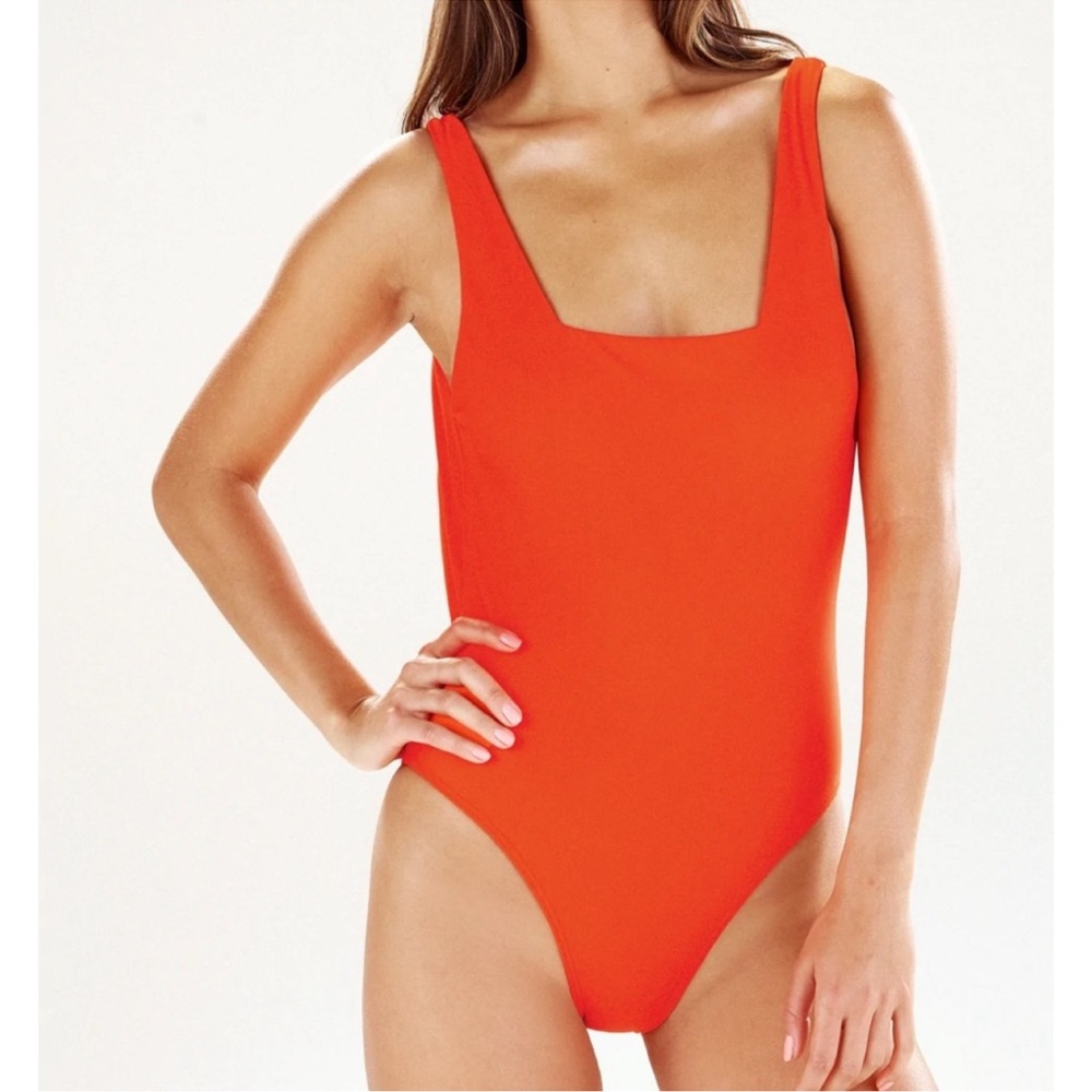OOKIOH Orange One Piece Swimsuit Size XL New With Tags
